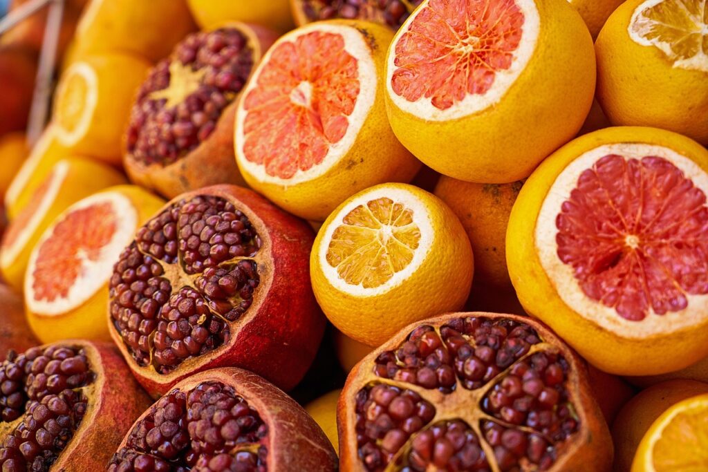 fruit, vitaman fruit, healthy, food, fresh, healthy lifestyle, vegetarian, diet, orange, yellow, red, pomegranate, citrus, ascorbic acid, healthy lifestyle, healthy lifestyle, healthy lifestyle, healthy lifestyle, healthy lifestyle, ascorbic acid, ascorbic acid